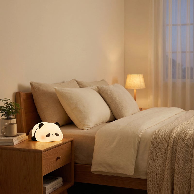 Silicone Night Light, 3 Light Modes, Touch Control, USB Rechargeable Panda Lamp - Image 4